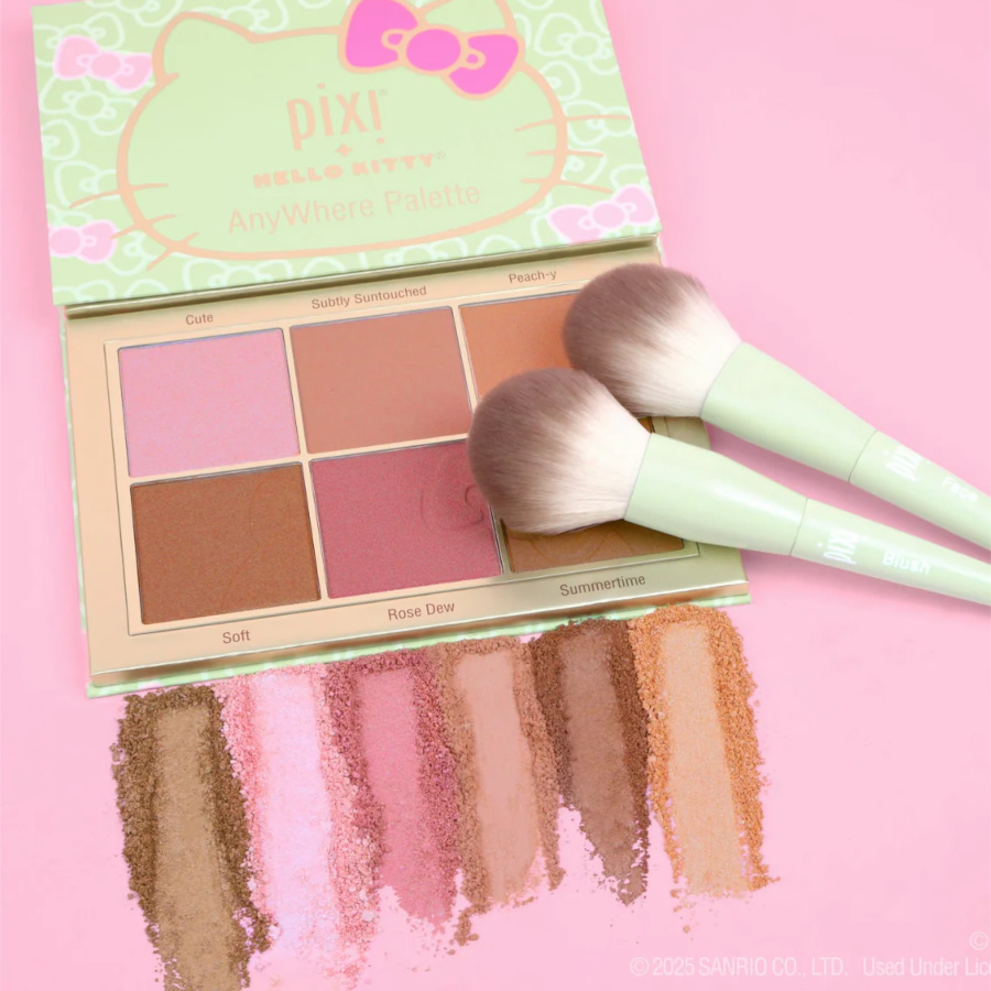 Палетка румян для лица Pixi Hello Kitty AnyWhere Palette 6 оттенков